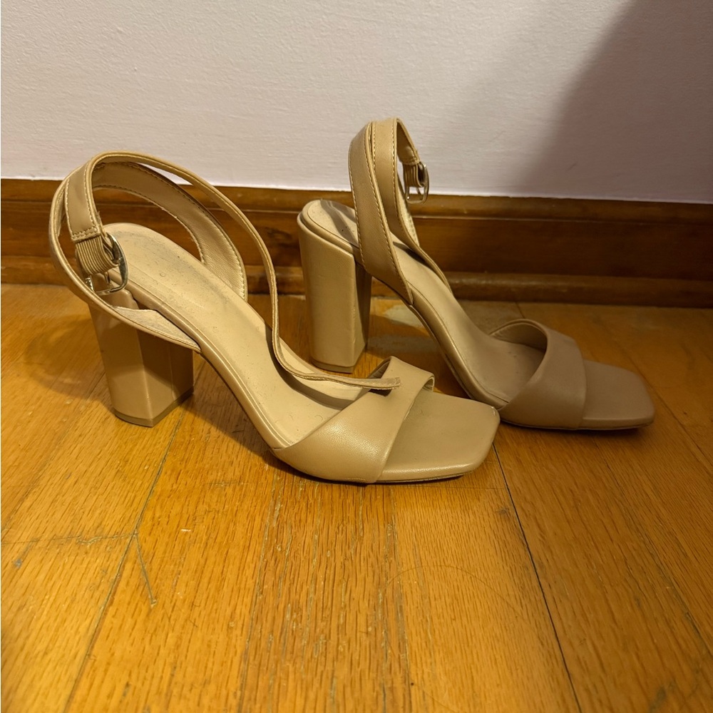 Target Tan Block Heel Sandals